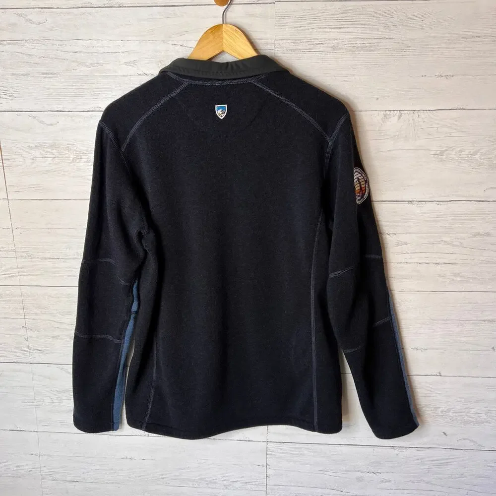 Kuhl Sweater Mens Size Medium Blue Two Toned Revel 1/4 Zip Gorpcore Winter
